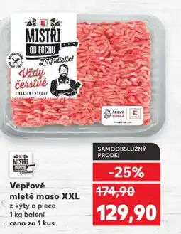 Kaufland Vepřové mleté maso XXL nabídka