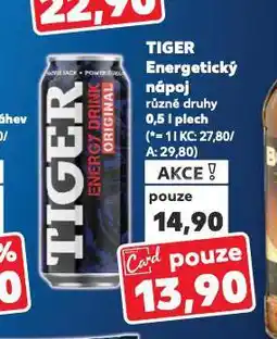 Kaufland Tiger energy drink nabídka