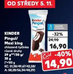 Kaufland Kinder maxi king nabídka