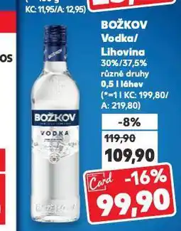 Kaufland Božkov vodka nabídka