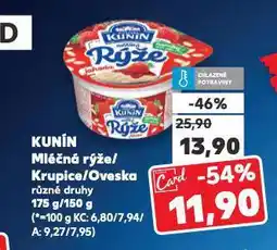 Kaufland Kunín mléčná krupice nabídka
