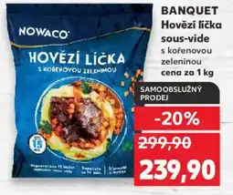 Kaufland BANQUET Hovězí líčka sous-vide nabídka