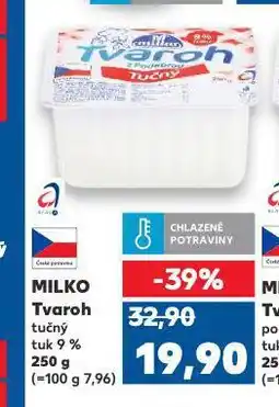 Kaufland Milko tvaroh tučný nabídka