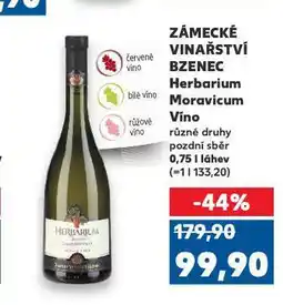 Kaufland Zámecké vinařství bzenec herbarium moravicum nabídka