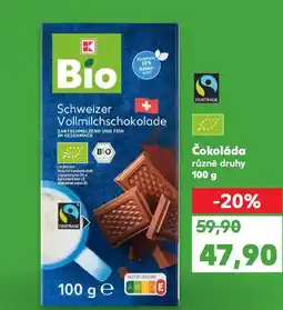 Kaufland Bio čokoláda nabídka