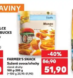 Kaufland Farmer's snack ořechy nabídka