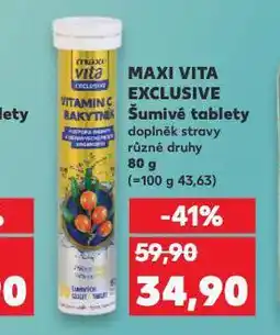Kaufland Maxivita exclusive šumivé tablety nabídka