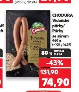 Kaufland Chodura vídeňské párky nabídka