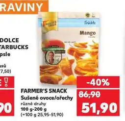 Kaufland Farmer's snack sušené ovoce nabídka