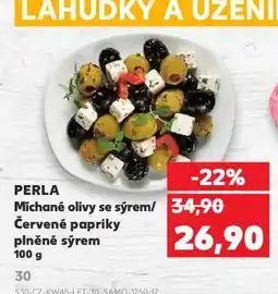 Kaufland Perla míchané olivy se sýrem nabídka
