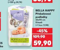 Kaufland Bella happy dětské přebalovací podložky nabídka