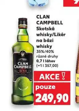 Kaufland Clan campbell skotská whisky nabídka
