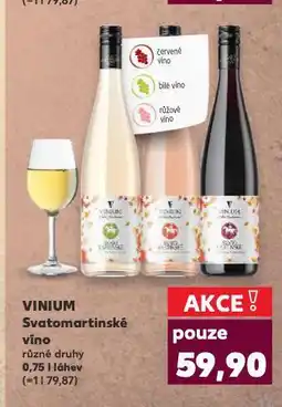 Kaufland Vinium svatomaetinské víno nabídka