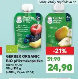 Kaufland Gerber organic bio příkrm nabídka