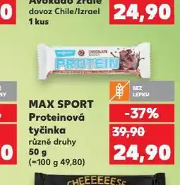 Kaufland Maxsport proteinová tyčinka nabídka