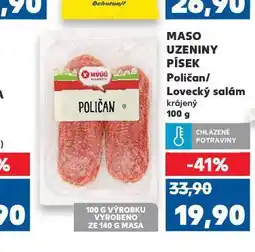 Kaufland Maso uzeniny písek lovecký salám nabídka