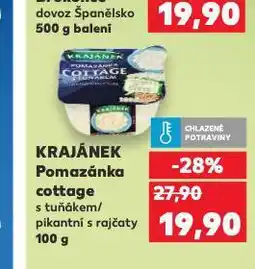 Kaufland Krajánek pomazánka cottage pikantní s rajčaty nabídka
