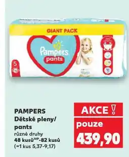 Kaufland Pampers dětské plenky nabídka