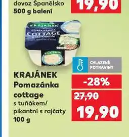 Kaufland Krajánek pomazánka cottage s tuňákem nabídka