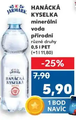 Kaufland HANÁCKÁ KYSELKA minerální voda přírodní nabídka