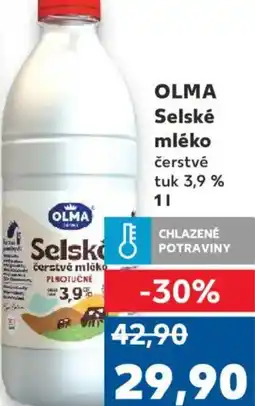 Kaufland OLMA Selské mléko nabídka