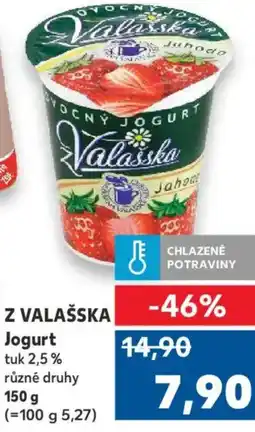 Kaufland Z VALAŠSKA Jogurt nabídka