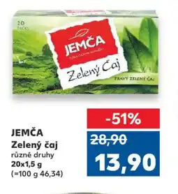 Kaufland JEMČA Zelený čaj nabídka