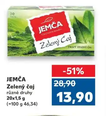 Kaufland JEMČA Zelený čaj nabídka