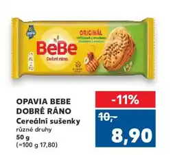 Kaufland OPAVIA Bebe Dobré ráno Cereální sušenky nabídka