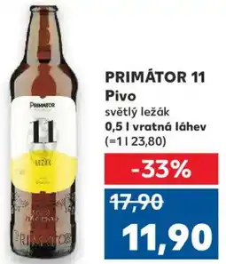Kaufland PRIMÁTOR 11 Pivo nabídka