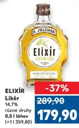 Kaufland ELIXÍR Likér nabídka