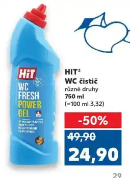 Kaufland HIT WC čistič nabídka