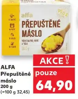 Kaufland ALFA Přepuštěné máslo nabídka