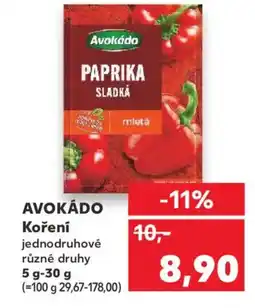 Kaufland AVOKÁDO Koření nabídka