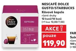 Kaufland Nescafé dolce gusto/starbucks kávové kapsle nabídka