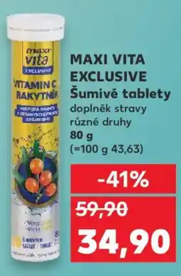 Kaufland MAXI VITA EXCLUSIVE Šumivé tablety nabídka