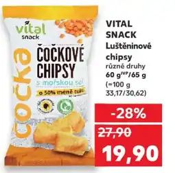 Kaufland VITAL SNACK Luštěninové chipsy nabídka