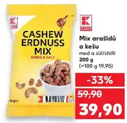 Kaufland Mix arašídů a kešu nabídka