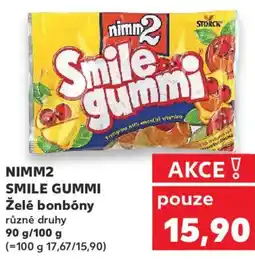 Kaufland NIMM2 SMILE GUMMI Želé bonbóny nabídka