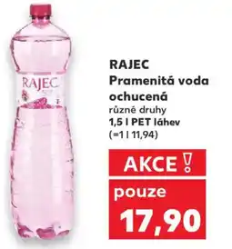 Kaufland RAJEC Pramenitá voda ochucená nabídka