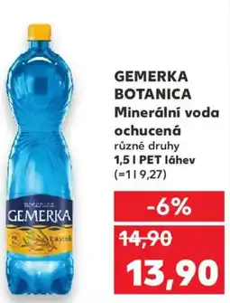 Kaufland GEMERKA BOTANICA Minerální voda ochucená nabídka