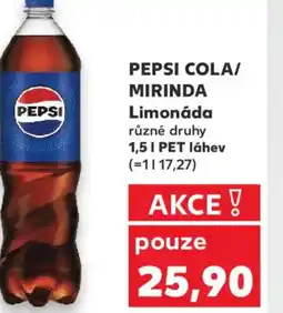 Kaufland PEPSI COLA/ MIRINDA Limonáda nabídka