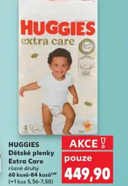 Kaufland HUGGIES Dětské plenky Extra Care nabídka