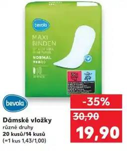 Kaufland Bevola Dámské vložky nabídka