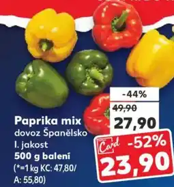Kaufland Paprika mix nabídka