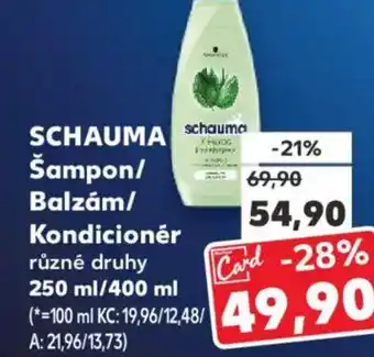 Kaufland SCHAUMA Šampon/ Balzám/ Kondicionér nabídka