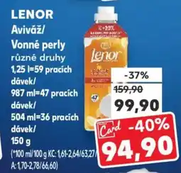 Kaufland LENOR Aviváž/ Vonné perly nabídka