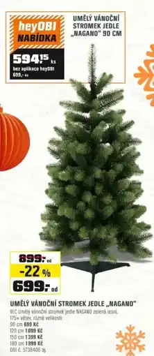 OBI Umělý vánoční stromek jedle,,nagano" nabídka
