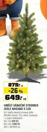 OBI Umělý vánoční stromek jedle nagano s led nabídka