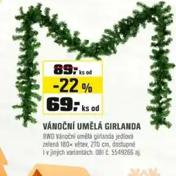 OBI Vánoční umělá girlanda nabídka